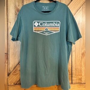 Columbia Men’s T-shirt XL Green Short Sleeve Graphic Sportswear